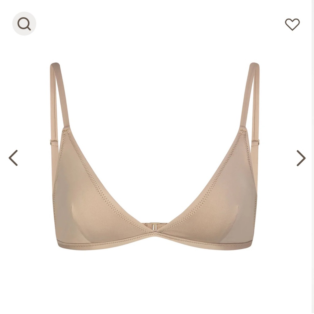 NWT - SKIMS - SIGNATURE SWIM ADJUSTABLE TRIANGLE TOP - SIZE L - DESERT